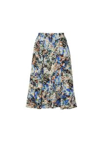 GOLDNER, Damen, Sommerrock &raquo;Bequemer Druckrock mit Rundumschlupfbund&laquo;, schwarz / azurblau / gemustert, 46, schwarz / azurblau / gemustert, 