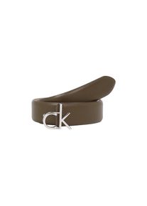 Calvin Klein, Damen, Lederg&uuml;rtel &raquo;CK BUCKLE BELT 3.0_SMOOTH&laquo; mit CK-Logoschlie&szlig;e, Nuthatch, 105, G&uuml;rtel von Calvin Klein