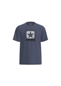 Converse, Herren, T-Shirt &raquo;BOX LOGO TEE&laquo; sportlicher Stil, aus Baumwolle und Polyester, SLACKER BLUE, M, SLACKER BLUE, T-Shirt f&uuml;r Erwachsene mit 