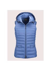 Madeleine Mode MADELEINE, Damen, Kurzweste &raquo;Steppweste Wattierte Steppweste mit Kapuze&laquo;, rauchblau, 40, Stehkragen