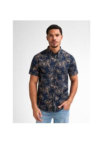 PETROL INDUSTRIES Kurzarmshirt mit All-Over Print blau, Gr&ouml;&szlig;e XL