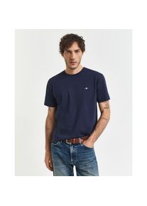 Gant T-Shirt &raquo;REG SHIELD SS T-SHIRT&laquo; mit Logostickerei auf der Brust blau, Gr&ouml;&szlig;e L