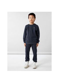 name it Sweatshirt &raquo;NKMVIMO f&uuml;r Jungen mit B&uuml;ndchen und klassischer Form&laquo;, unifarben, casual, regular fit, Baumwollmischung, Rundhals blau, Gr&ouml;&szlig;e 116