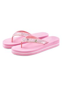 Venice Beach Badezehentrenner &raquo;Sandale, Pantolette&laquo; Zehentrenner, Badeschuh ultraleicht mit Glitzerband VEGAN rosa, Gr&ouml;&szlig;e 38