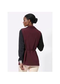 CR&Eacute;ATION L creation L, Damen, Kurzweste, burgund, 52, burgund, mit recyceltem Polyester