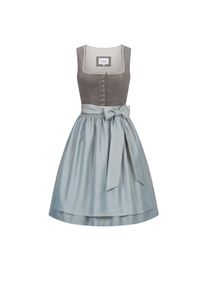 N&uuml;bler N&uuml;bler, Damen, Dirndl &raquo;Dirndl mini Fabienne&laquo;, Grau, 34 - EURO, FESTLICHES DAMEN DIRNDL - Hochwertige Frauen Trachten Bekleidung mit herzf&ouml;rmigem 