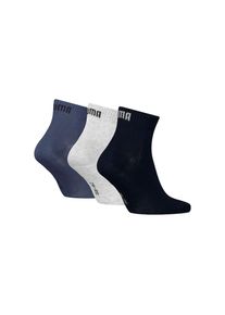 Puma, Damen, Kurzsocken &raquo; UNISEX QUARTER PLAIN 3P&laquo; 3 Paar, 3 Paar tlg. Atmungsaktiv, Rippenb&uuml;ndchen, weiche Baumwollmischung, navy/grey/nightshadow 