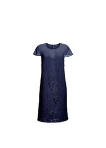 GOLDNER, Damen, Abendkleid &raquo;Kurzgr&ouml;&szlig;e Kleid aus sommerlicher Spitze&laquo;, marine, 22, marine, Figurumspielender Schnitt