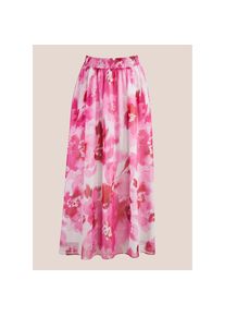 Madeleine Mode MADELEINE, Damen, Midirock &raquo;Rock Langer Rock mit Unikat-Print&laquo;, pink / multicolor, 40, pink / multicolor, Maschinenw&auml;sche