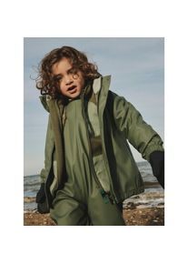 name it, Herren, Regenmantel &raquo;NKNDRY10 f&uuml;r M&auml;dchen mit Regenjacke und Hose im Set&laquo; Set, 2 unifarben, casual, regular fit, Kunstfaser, Web, Thyme, 128,