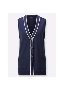 Casual Looks, Damen, Strickweste, marine, 42, marine, &auml;rmellos