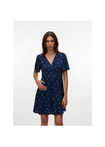 V&eacute;ro Moda Vero Moda, Damen, Minikleid &raquo;VMALBA SS SHORT DRESS WVN NOOS&laquo; Viskose, regular fit, Navy Blazer AOP:Lemons, N-Gr, M -N-Gr, Navy Blazer AOP:Lemons, 
