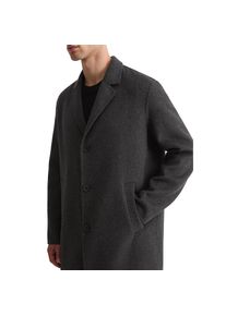 Marc O'Polo Marc O'Polo, Herren, Wollmantel regular fit, aus recyceltem Double-Face-Wool-Mix, dark grey melange, 48, dark grey melange, Mantel von Marc O'Polo
