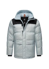 Ragwear, Herren, Steppjacke &raquo;Steppjacke Mikkesh&laquo;, Arctic Blue, L, Arctic Blue, Sportliche Kapuzenjacke mit Rippstrickb&uuml;ndchen