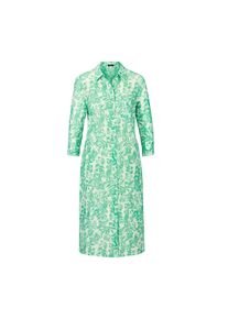 GOLDNER, Damen, Sommerkleid &raquo;Kurzgr&ouml;&szlig;e Kleid&laquo;, salbei / wei&szlig; / gemustert, 20, salbei / wei&szlig; / gemustert, Hemdblusenkleid in bequemer, legerer Weite