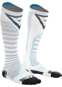 Dainese Dry Long, chaussettes , couleur: Blanc/Gris/Bleu , taille: 36-38 EU