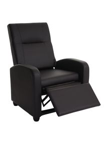 Fernsehsessel Denver Basic, Relaxsessel Relaxliege Sessel, Kunstleder ~ coffee