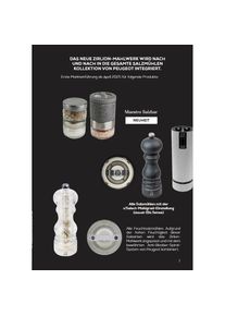 Peugeot PARIS U'SELECT Zirlion Salzm&uuml;hle Schwarz lackiert 12 cm, Pfefferm&uuml;hle + Salzm&uuml;hle, Schwarz