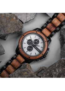 Holzkern; Tr&auml;klocka Lancelot (Teak/Marmor), herrar, Naturligt tr&auml;