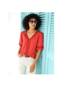 Heine, Damen, T-Shirt &raquo;Shirt&laquo; 1 tlg., erdbeere, 42, erdbeere, reine Baumwolle