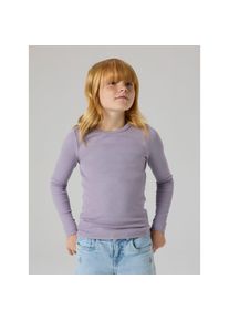 name it, Damen, Langarmshirt &raquo;NKFNAKAL LS TOP NOOS&laquo; in Basic-Form und leicht gerippter Qualit&auml;t, Lavender Gray, 116, Unifarbenes Design, perfekt f&uuml;r 