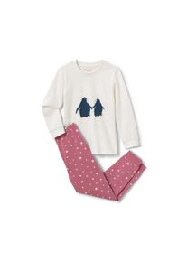 Tchibo - Kinder-Pyjama &raquo;Glow in the dark&laquo; - Unisex - Gr. 86/92 - wei&szlig;/print