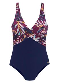 Lascana Damer Badedragt natbl&aring; / lysebl&aring; / lyser&oslash;d / bordeaux St&oslash;rrelse S/M