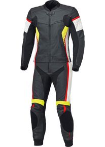 Held Spire 2, leather suit 2pcs perforated , color: Black/White/Red/Neon-Yellow , size: 48
