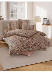 w&auml;schepur unisex Bettw&auml;sche in schwarz-kirsche-bedruckt ,Gr&ouml;&szlig;e 40x80/135x200 cm, Witt, 100% Baumwolle