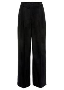 Lascana Dames Palazzo-broek in zwart/bruin gestreept ,maat 36, Witt, 70% Polyester, 70% Polyester, 2% Elastan