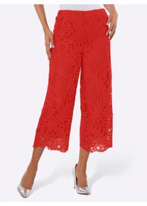 Dames Marlene-broek met comfortband rondom in rood ,maat 40, WITT, 100% Polyester