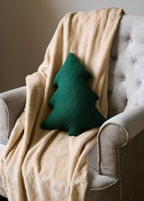 bonprix Cuvertură moale cu brăduți, bej, Pachet/2 bucăţi feţe de perne 40/40 cm