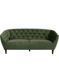 ACTONA GROUP 3-Sitzer &raquo;Ria Couch, Sofa, &laquo; Samtstoff, Massivholz-Beine, Taschenfederkern, Tufting, mit Armlehnen