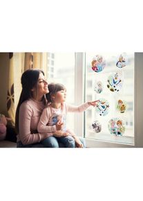Komar Fensterbild &raquo;Frozen Springday Bubbles - Gr&ouml;&szlig;e 30 x 30 cm, 2 Bogen&laquo; Fenstersticker, selbsthaftend