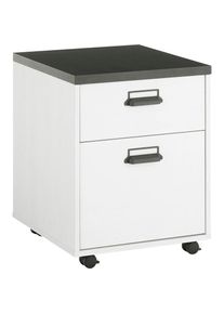 Home Affaire Rollcontainer &raquo;SHERWOOD&laquo; mit Apothekergriffen aus Metall, Breite 47 cm, Soft-Close-Funktion