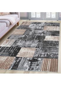 OTTO home Teppich &raquo;Lunari, Vintage-Karo Design&laquo; rechteckig 9 mm H&ouml;he modern, weiche Haptik, Wohnzimmer, Esszimmer, Schlafzimmer