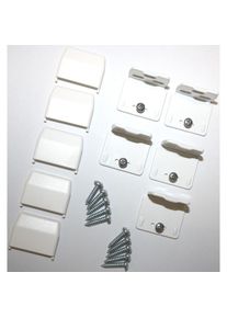 SUNLINES Sichtschutzz&uuml;ge Montagezubeh&ouml;r Packung 5 Stk. f&uuml;r Plissees f&uuml;r die Rahmen/-Wandmontage von Plissees