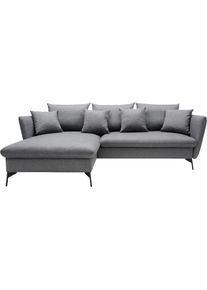 OTTO home Ecksofa &raquo;LIVORNO, 258 cm, L-Form, &laquo; Schlaffunktion u. Bettkasten (139/224cm), Samt, Struktur, Webstoff