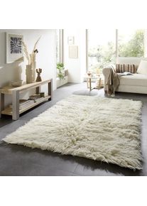Theko Wollteppich &raquo;Flokos 2&laquo; rechteckig 70 mm H&ouml;he original griechischer Flokati, Hochflor, Uni-Farben, reine Wolle