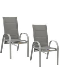 Merxx Gartensessel &raquo;Amalfi Deluxe Gasdruckfeder&laquo; Set, 2 Stk. tlg. 2er Set, Alu/Textil, verstellbar