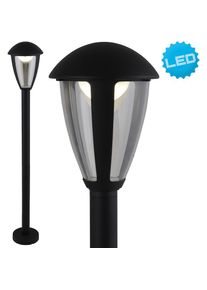 N&auml;ve n&auml;ve LED Au&szlig;en-Stehlampe &raquo;Clint&laquo; 1 Stk. Warmwei&szlig; Aluminium schwarz Kunststoff klar incl. 14x LED IP44 H&ouml;he 100cm