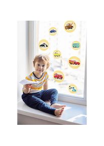 Komar Fensterbild &raquo;Cars Ka-Chow Bubbles - Gr&ouml;&szlig;e 30 x 30 cm, 2 Bogen&laquo; Fenstersticker, selbsthaftend