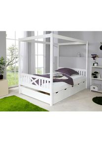 Ticaa Himmelbett &raquo;Lino&laquo; Himmelbett, inkl. Schubkasten und Rollrost