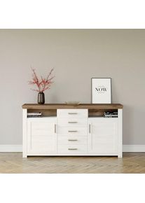 set one by Musterring Sideboard &raquo;York&laquo; Typ 55, mit viel Stauraum, im Landhaus-Stil, B 184 x H 95 cm