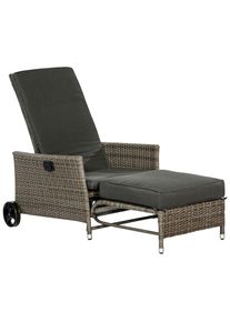 Merxx Gartensessel &raquo;Komfort Deckchair&laquo; 4-tlg., Stahl/Kunststoff, inkl. Auflagen