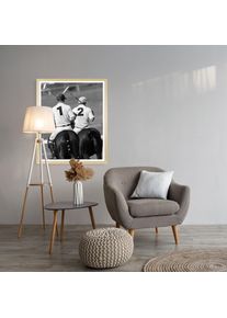 queence Bild mit Rahmen &raquo;Vintage Polo Club Polospieler&laquo; B&auml;r B&auml;ren Fashion Figuren Mode Modebilder HD Premium Poster-Druck inkl. Echtholzrahmen in 