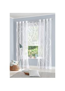 my home Gardine &raquo;Cellino&laquo; &Ouml;sen 2 Stk. tlg. Fertiggardine, 2-er Set, klassische Netzoptik