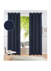 my home Vorhang &raquo;Raja&laquo; &Ouml;sen 2 Stk. tlg. Blickdichtes Material, Einfache Montage, Pflegeleicht, &Ouml;sen Aufh&auml;ngung