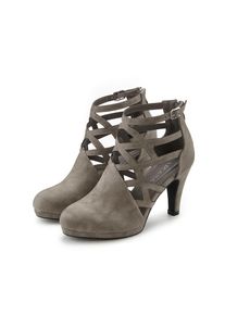 Lascana Stiefelette Stiefel, Boots mit Cut-Outs VEGAN grau, Gr&ouml;&szlig;e 37