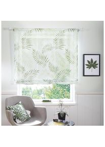 my home Raffrollo &raquo;Paula&laquo; mit Stangendurchzug B&auml;ndchenrollo, mit Bl&auml;ttern/Palmmotiven einseitig bedruckt